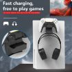 PS5 Charging Seat & Headphone Hook - iplay HBP-293 Console Hanger (Black) - 4