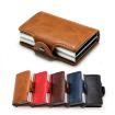 RFID Automatic Pop-up Card Holder Metal Wallet Box (Coffee) - 2