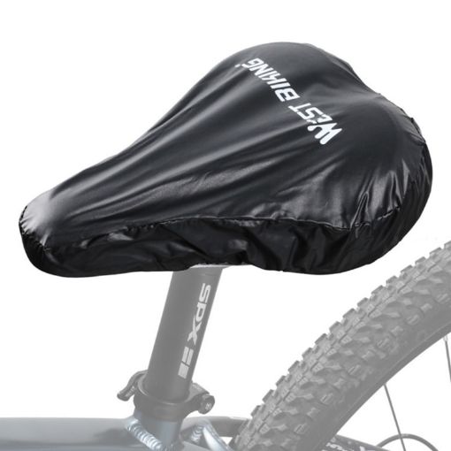 WEST BIKING Bicycle Saddle Rain Cover 2pcs - Black Riding Equipment - 1