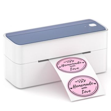 Phomemo PM241-BT Bluetooth Thermal Label Printer, EU Size, White Blue - 1