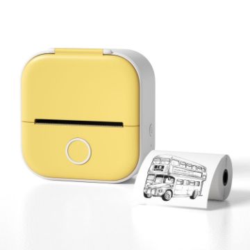 Phomemo T02 Yellow Mini Portable Bluetooth Thermal Printer for Photos & Labels - 1