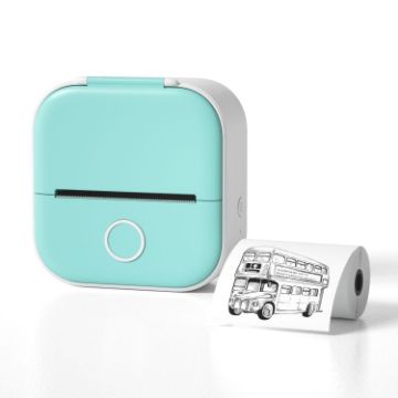 Phomemo T02 Green Mini Portable Bluetooth Thermal Printer for Photos & Labels - 1