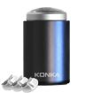 KONKA Mini Portable Waterproof Razor for Men, Black + 3 Knife Heads - 1