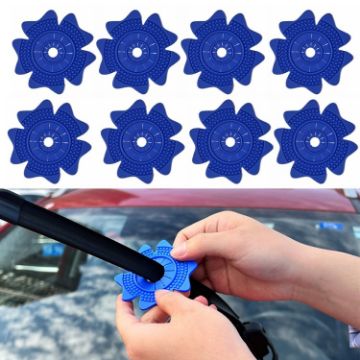 Car Wiper Hole Protective Cover - PVC Dustproof Snowproof Pad, Blue - 1