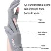 Ice Silk Thin Sunscreen Gloves - Non-slip Fishing & Riding (Blue) - 4