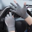 Ice Silk Thin Sunscreen Gloves - Non-slip Fishing & Riding (Blue) - 7