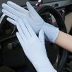 Free Code Summer Sunscreen UV Protection Ice Silk Gloves (Black) - 6