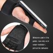 XL Weightlifting Dumbbell Bar Anti-slip Wrist Fitness Gloves (Black) - 4