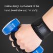 Red Anti-slip Weightlifting Gloves - Dumbbell Bar Wrist Support, L Size - 5