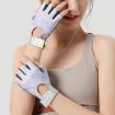Yoga Sports Gloves - Non-slip Shock-absorbing Half-finger, Size M (Gray) - 9