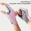 Yoga Sports Gloves - Non-slip, Shock-absorbing, Half-finger, Size M, Black - 3