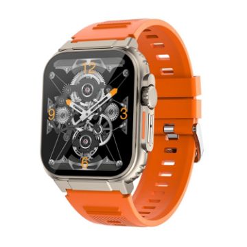 A70 1.96" IP68 Waterproof Bluetooth Call Smart Watch - Orange - 1