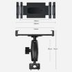 Folding Stretchable Headrest Tablet Bracket for Car Rear Seat - Metal Clamp - 3