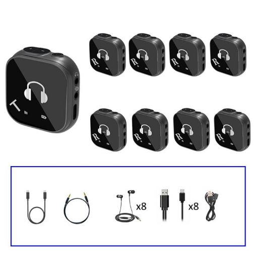 5.8G Wireless In Ear Monitor System, Dual-Earphone, One To Eight Spec - 1