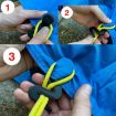 Tarp Grip Fasteners 2pcs - Tent, Car Cover, Pool Awning Hook & Loop - 6