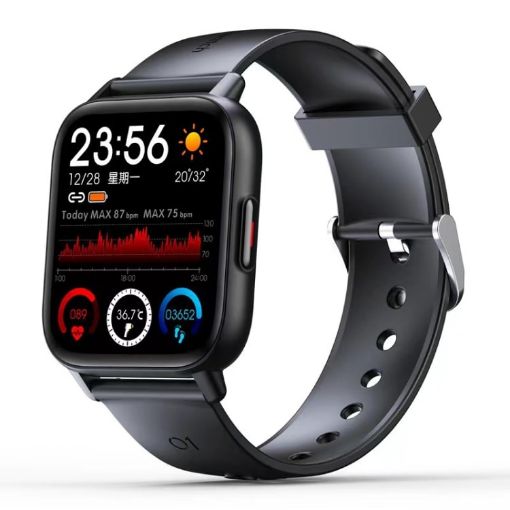 QS16Pro 1.83" Heart Rate/Blood Pressure Waterproof Sports Smart Watch Black - 1