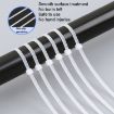 100pcs 8x300mm Self-Locking Nylon Cable Ties 7.6mm Wide (White) - 3