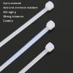 100pcs 8x400mm Self-Locking Nylon Cable Ties 7.6mm Wide Black - 4