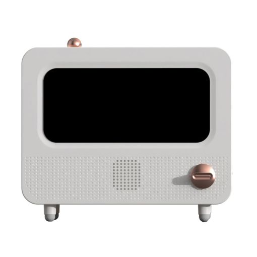 USB White Noise Flame Fire Aromatherapy Humidifier - Large Spray (White) - 1