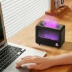 USB White Noise Flame Fire Aromatherapy Humidifier - Large Spray (White) - 2