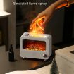 USB White Noise Flame Fire Aromatherapy Humidifier - Large Spray (White) - 3