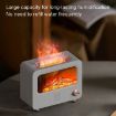USB White Noise Flame Fire Aromatherapy Humidifier - Large Spray (White) - 6