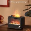 USB White Noise Flame Fire Aromatherapy Humidifier - Large Spray (White) - 8