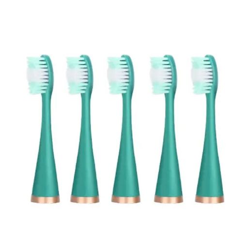 Electric Dental Scaler Replacement Heads - 5pcs Green Toothbrush Heads - 1
