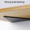 Invisible Triangle Wall Shelf Bracket, 140x130mm, Black, With Screws - 4