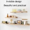 Invisible Triangle Wall Shelf Bracket, 140x130mm, Black, With Screws - 6