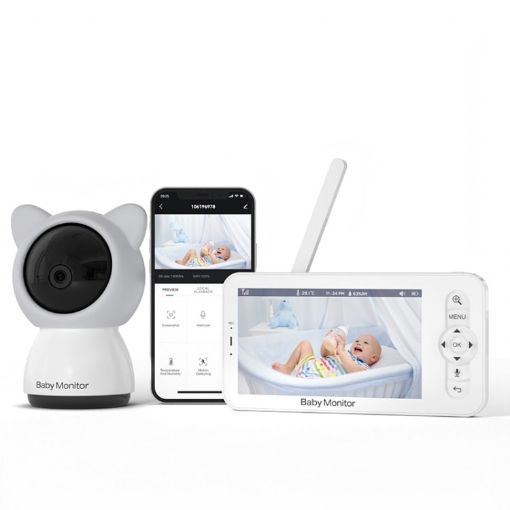 5" HD Baby Monitor Wireless WiFi Camera with UK Plug - 1