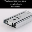 6" 16cm Thickened 3-Section Ball Slide Mute Drawer Track Rail - 7