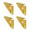 Triangle Corners Anti-Shaking Fixing Fittings for Bed Frame, 4pcs Set, Bronze - 1