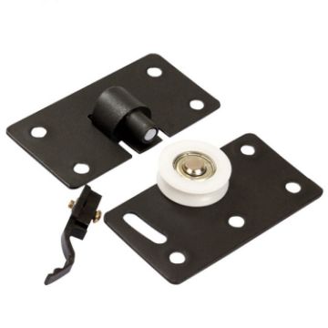 Large Groove Sliding Door Closet Pulley Accessories & Lower Track - 1
