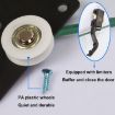 Large Groove Sliding Door Closet Pulley Accessories & Lower Track - 6