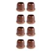 Small Round Table & Chair Leg Covers - 8pcs Set, 0.75" Light Brown Protectors - 1
