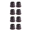 Large 1.25" Round Table & Chair Leg Covers 8pcs Set - Dark Brown - 1