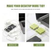 Black Cable Clip Desk Wall USB Charging Cable Holder Organizer Winder - 4