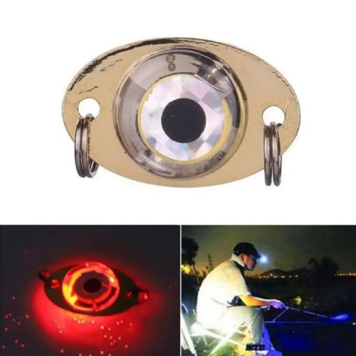 LED Underwater Lure Fish Tool - 3.8G Glowing Metal Bait (Red) - 1