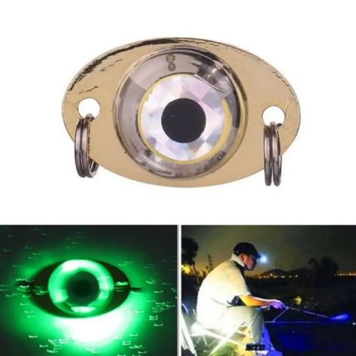 LED Underwater Lure Fish Tool - 3.8G Glowing Metal Bait (Green) - 1