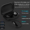 T16 Blue TWS Ear-mounted Bluetooth Earphones with LED Display & Noise Reduction - 7