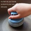 Removable Wire Ball Kitchen Brush for Pots & Dishes (Random Handle) - 7