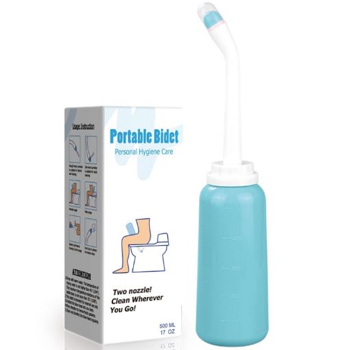 Portable 500ml Travel Bidet Peri Wash Bottle for Postpartum Care - Green - 1