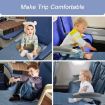 Kids Airplane Seat Extender 79x44cm Portable Travel Cushion Gray - 8