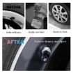 Tricolour Car Wheel Valve Cap - Aluminium Alloy Checkered Black - 5