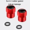 Hexagonal Metal Tire Valve Caps - 4pcs Set Universal Red Covers - 5