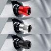 Hexagonal Metal Tire Valve Caps - 4pcs Set Universal Red Covers - 8