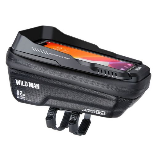 WILD MAN XT2S 1L EVA Hard Shell Mountain Bike Front Bag (Black) - 1