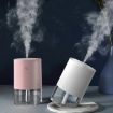350ml Pink Ultrasonic Air Humidifier & Car Purifier, 800mAh Battery - 2