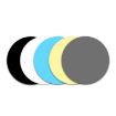 Rotating Booth PVC Background Board 15cm - Random Color Delivery - 1